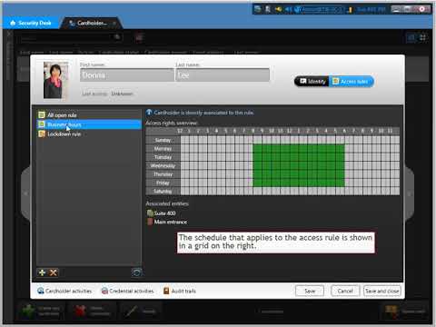 Assigning Access Rules To Cardholders